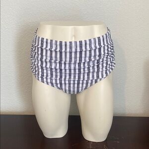 Zaful Black and White High-Waisted Bikini Bottom